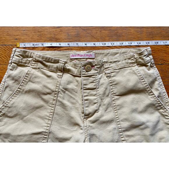 AMERICAN EAGLE Stretch Yellow Button-Fly Cotton Shorts Womens sz 8 - Picture 8 of 12
